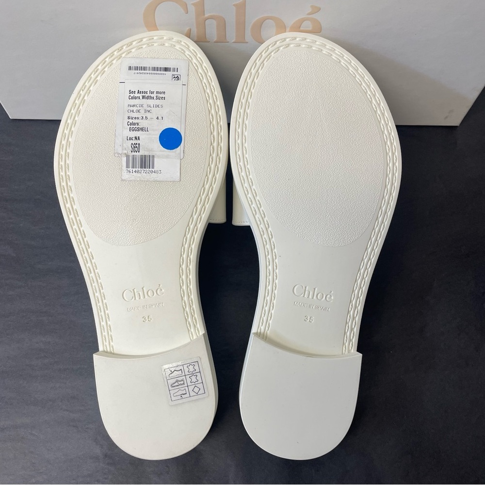 Chloe Marcie Slides in Eggshell size 35 - Picture 8 of 11